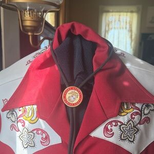 Marine corps coin bolo tie